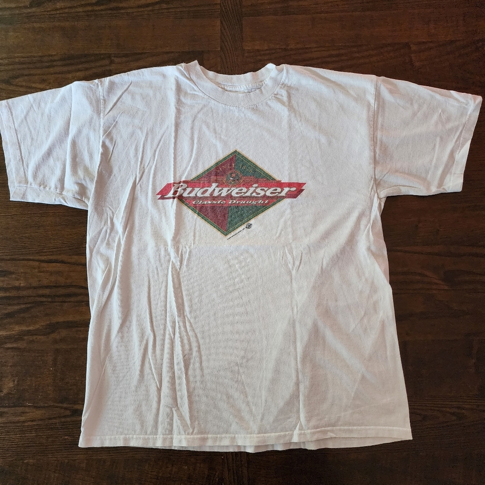 Vintage 90s Budweiser Classic Draught T-Shirt (1996) - XL